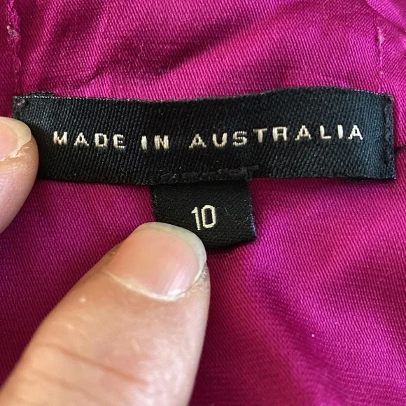 Vintage CUE hot pink stretch satin pencil Dress body-con - Picture 8 of 8